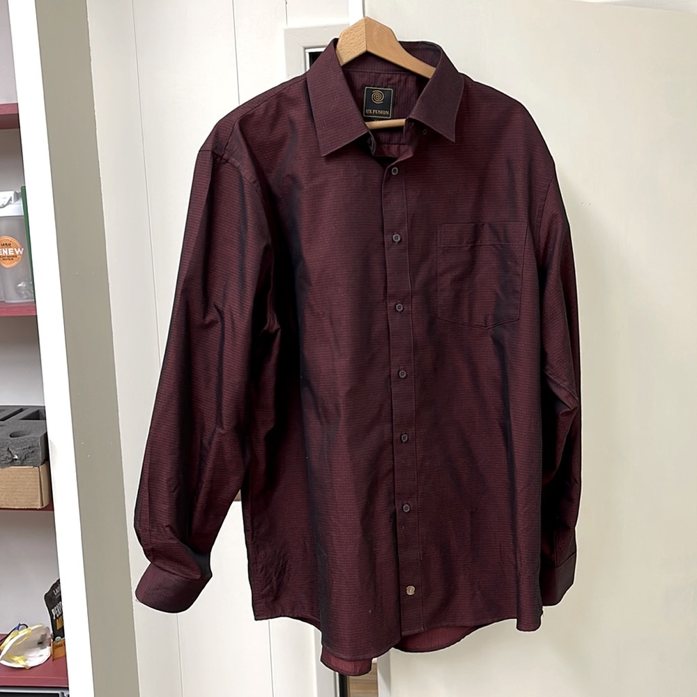 Rich Burgundy Red Dress Shirt size XL